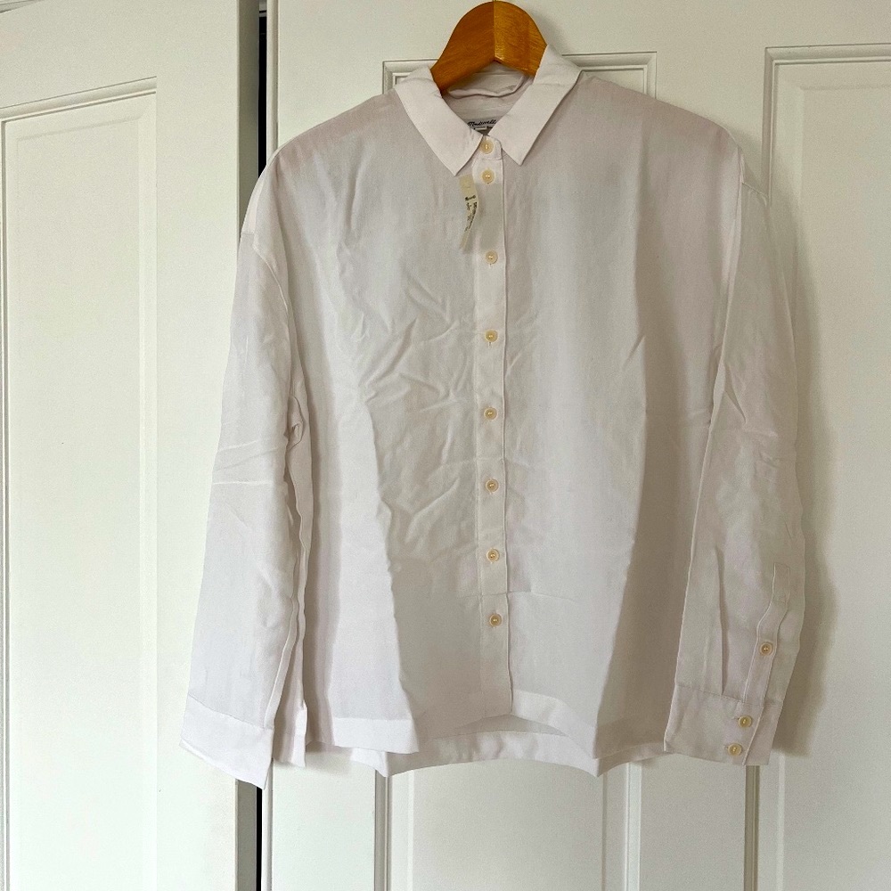 NWT Madewell classic white shirt size small